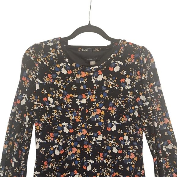 Tommy Hilfiger Stretchy Fit & Flare Dress Size 8 Black Multi Floral - Picture 4 of 8